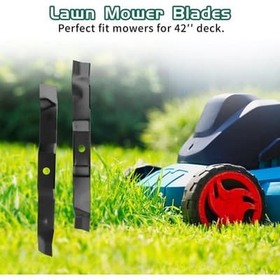 2 XHT HD USA Blades for Murray 42" Cut 95100MA 95100E701 4951003MA - Thumbnail 3