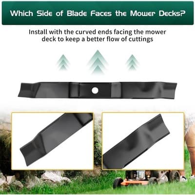 2 XHT HD USA Blades for Murray 42" Cut 95100MA 95100E701 4951003MA - Thumbnail 4