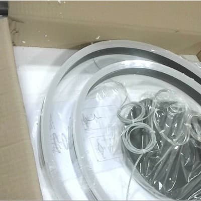 2-Rings Chandelier Black Modern LED Chandeliers 3000K-6500K - Thumbnail 9