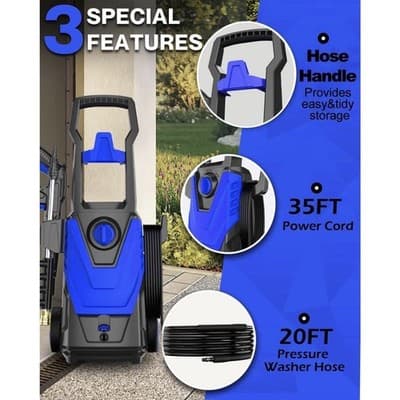 High Pressure Washer 4300PSI 2.8GPM with 4 Quick Connect Nozzles - Thumbnail 3