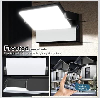 Modern Sleek LED Flood Light, 360° Rotatable 120W Commercial Wall Pack with D... - Thumbnail 6