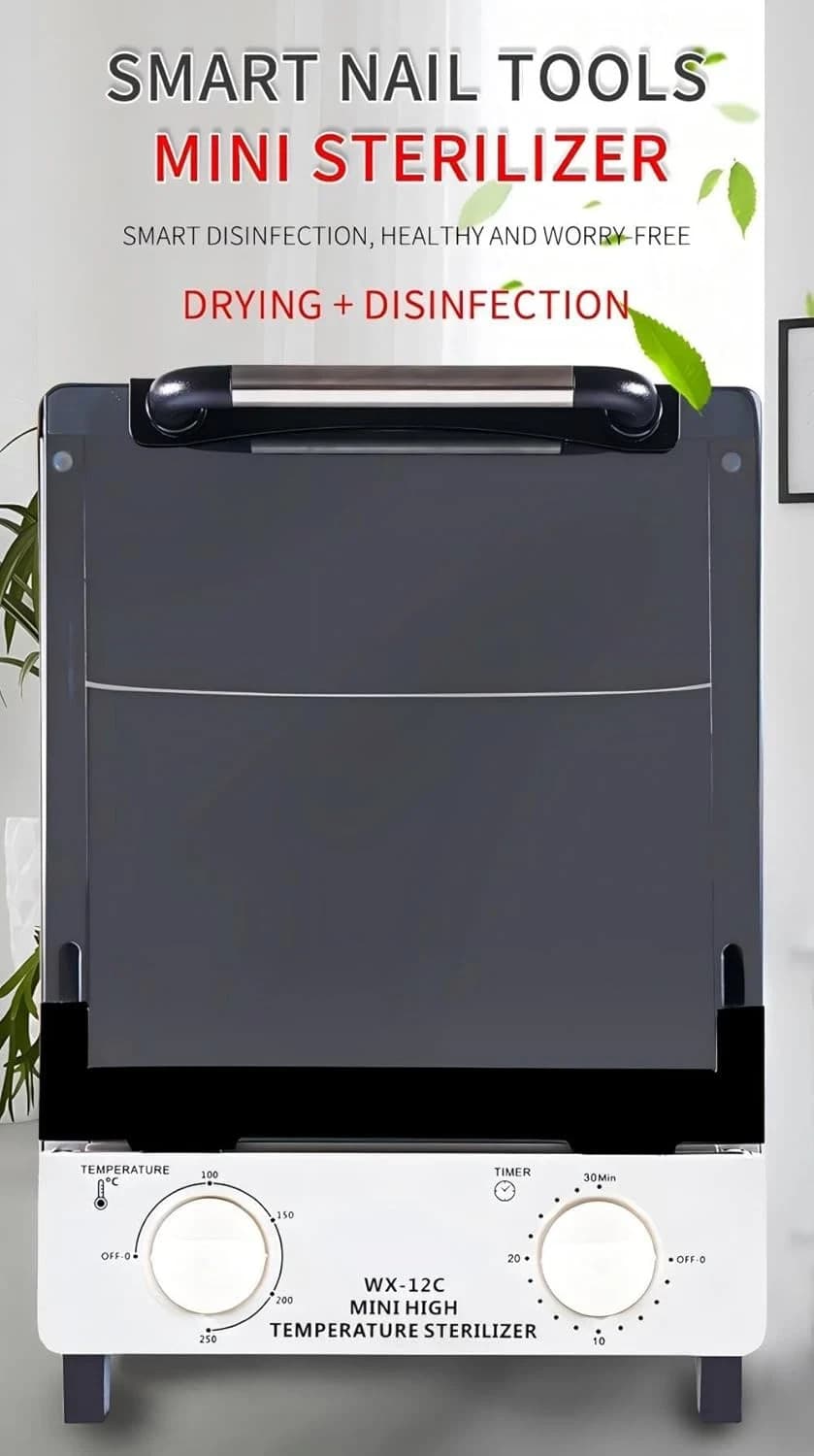 12L Stainless Steel Nail Tool Sterilizer with Timer & Temperature Control - Thumbnail 2