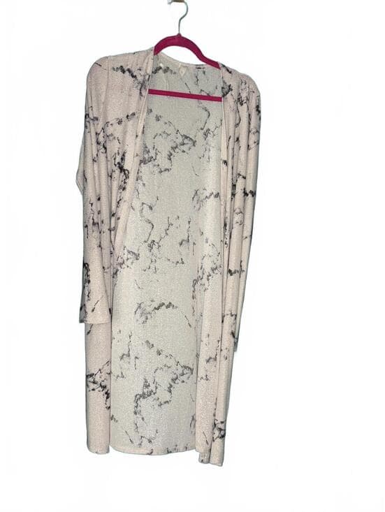 honeyme Marble Print Open Cardigan - Cozy & Chic