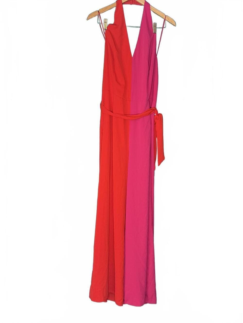 I.N.C. Colorblock V-Neck Jumpsuit XL - Thumbnail 5