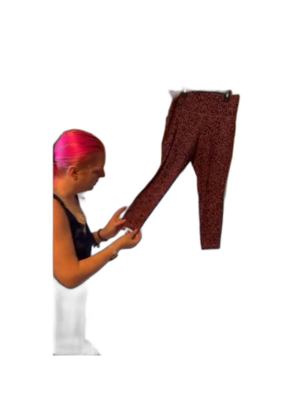 Athleta Salutation Stash Tight Leggings Pockets Animal Print - Thumbnail 3