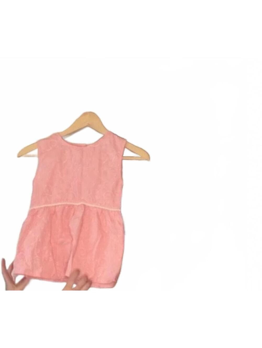 NWT Penelope Mack Girls Pink Jacquard Peplum Blouse - Thumbnail 3