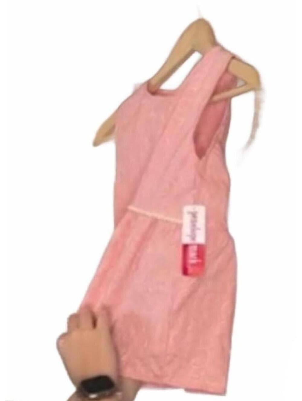 NWT Penelope Mack Girls Pink Jacquard Peplum Blouse - Thumbnail 6