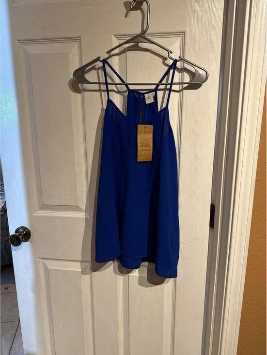 Paper Crane Royal Blue Sleeveless Tank Top - Size Small