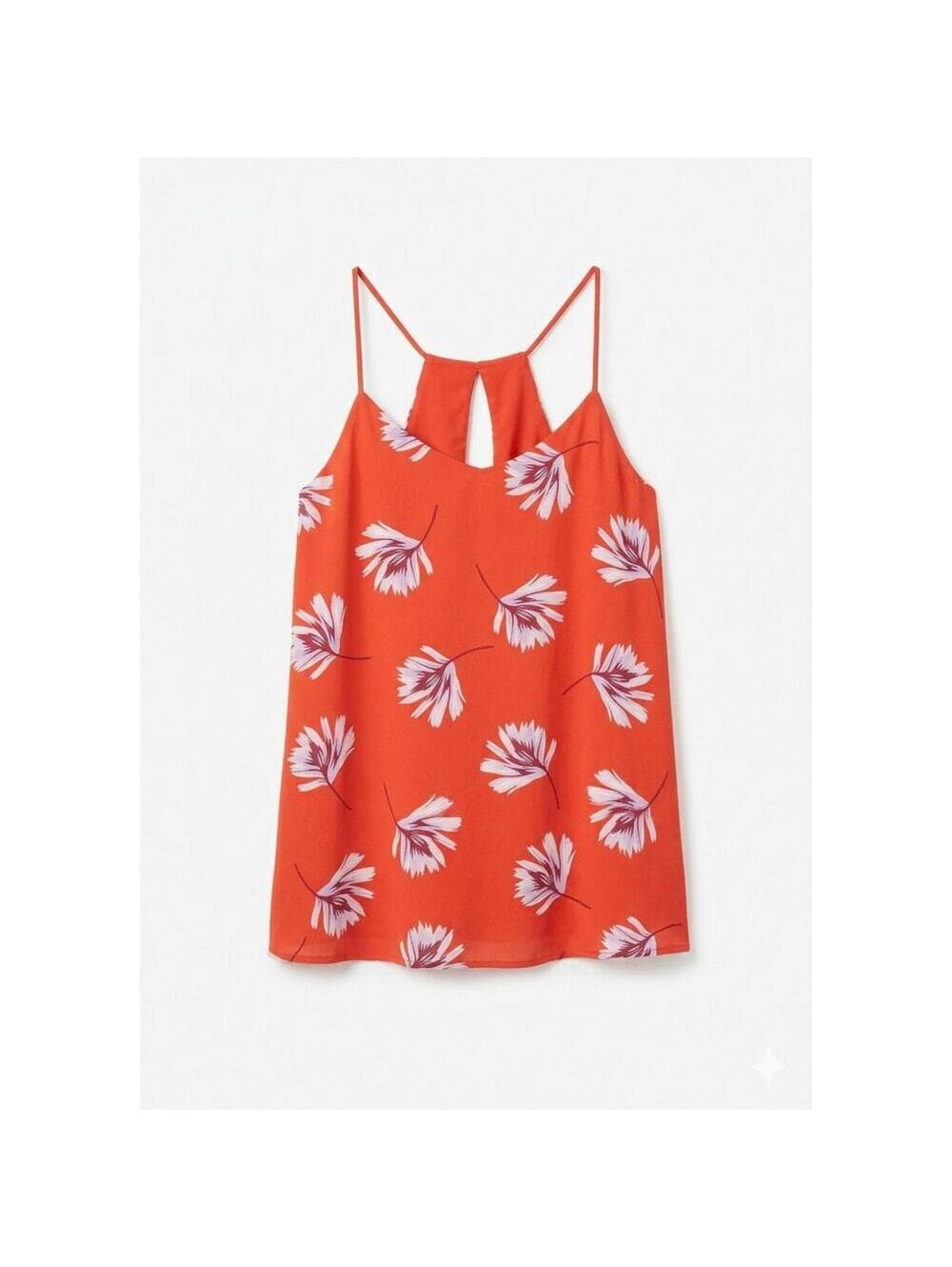 Express Sleeveless Cami Tank Top Keyhole Back Strappy Halter - Thumbnail 2