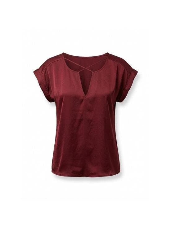 Express Gramercy Short Sleeves Tee Blouse Criss Cross Front