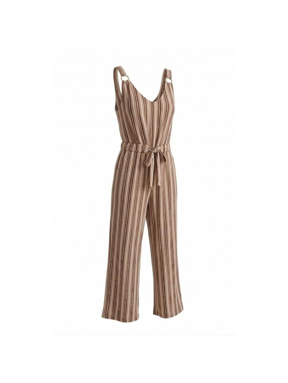 NWOT Derek Heart Wide Leg Jumpsuit Silver Ring Strap Boho - Thumbnail 2
