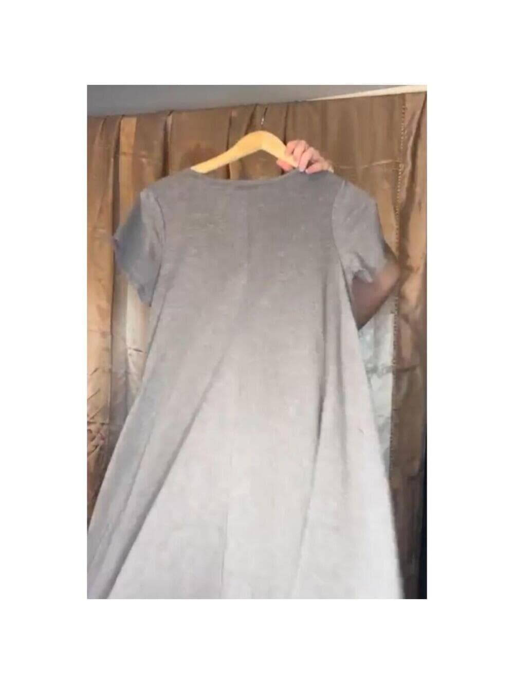 LULAROE Carly Midi Dress Heathered Pocket High Low Hem - Thumbnail 3