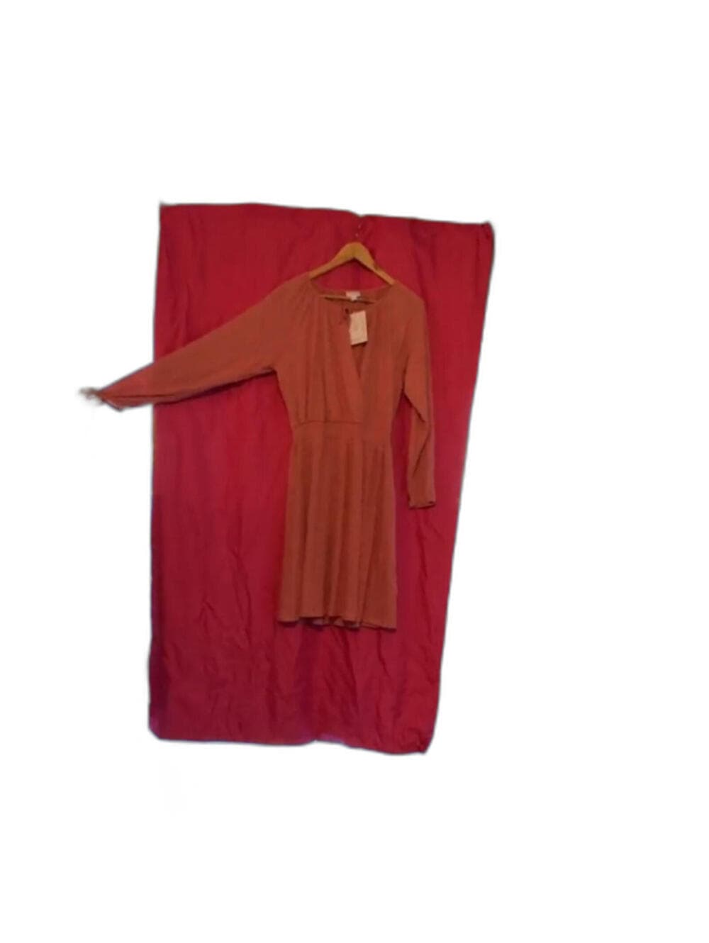 NWT LulaRoe Jody Peasant Dress M Old Rose Smocked Waist - Thumbnail 8