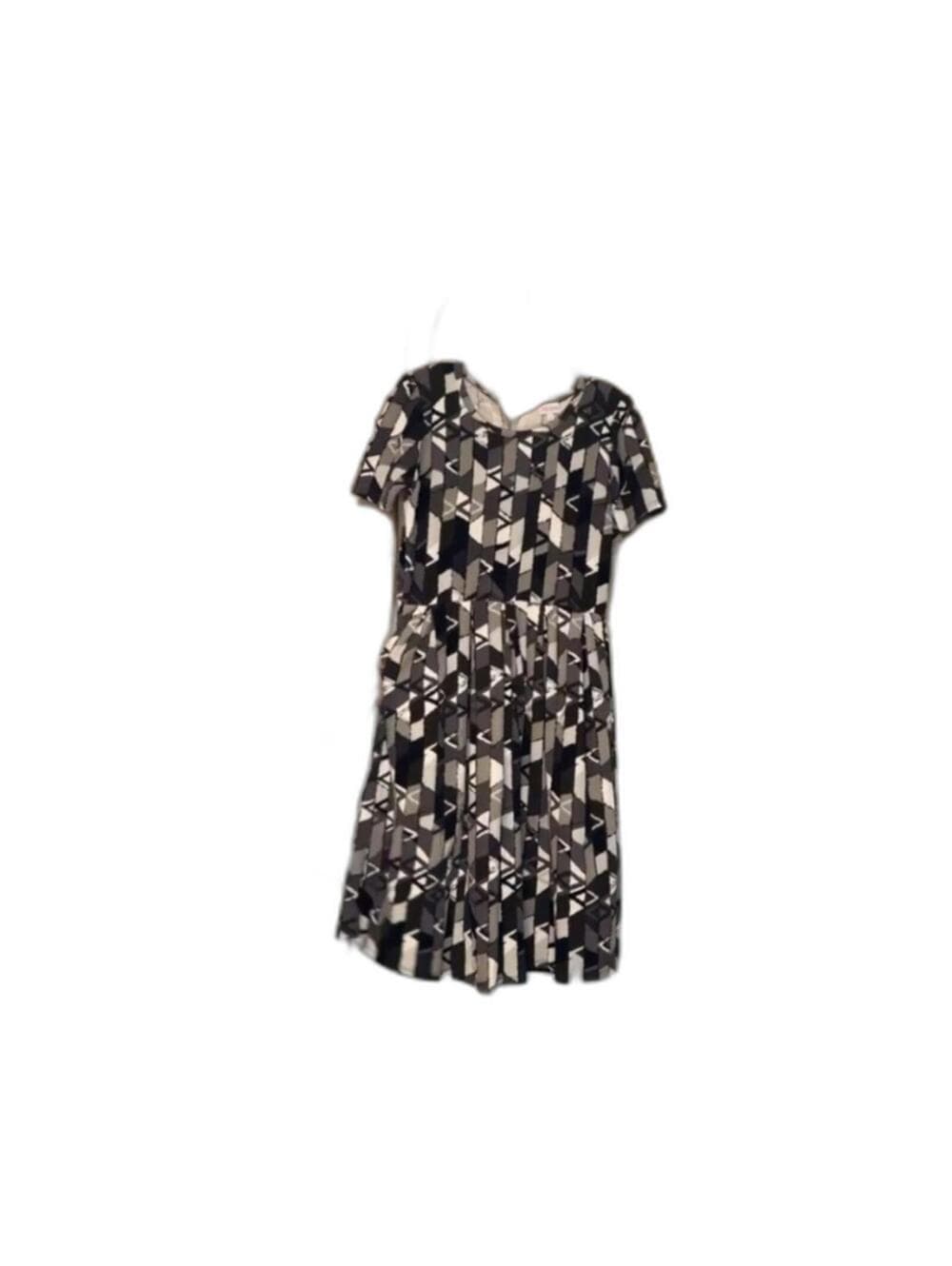 NWOT LuLaRoe Amelia Dress Geometric Print Pockets Pleated - Thumbnail 5