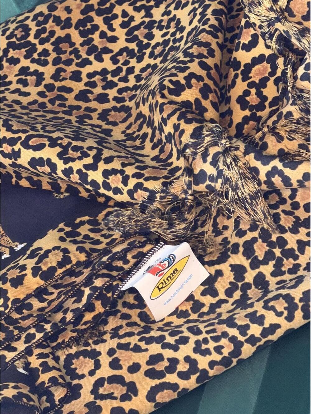 Rima Leopard and Cheetah Print Swim Cover-Up - Beach Wrap - Thumbnail 3
