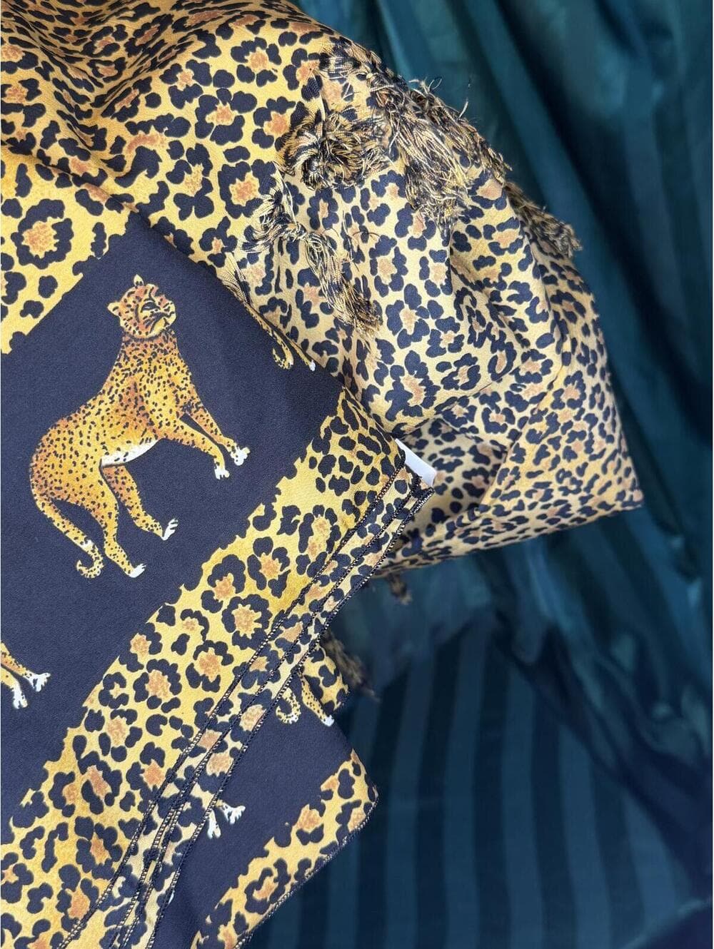 Rima Leopard and Cheetah Print Swim Cover-Up - Beach Wrap - Thumbnail 5