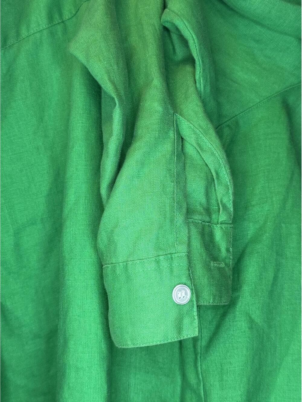 Wildwood Green Linen Button-Up Shirt - Lightweight Casual Menswear - Thumbnail 4