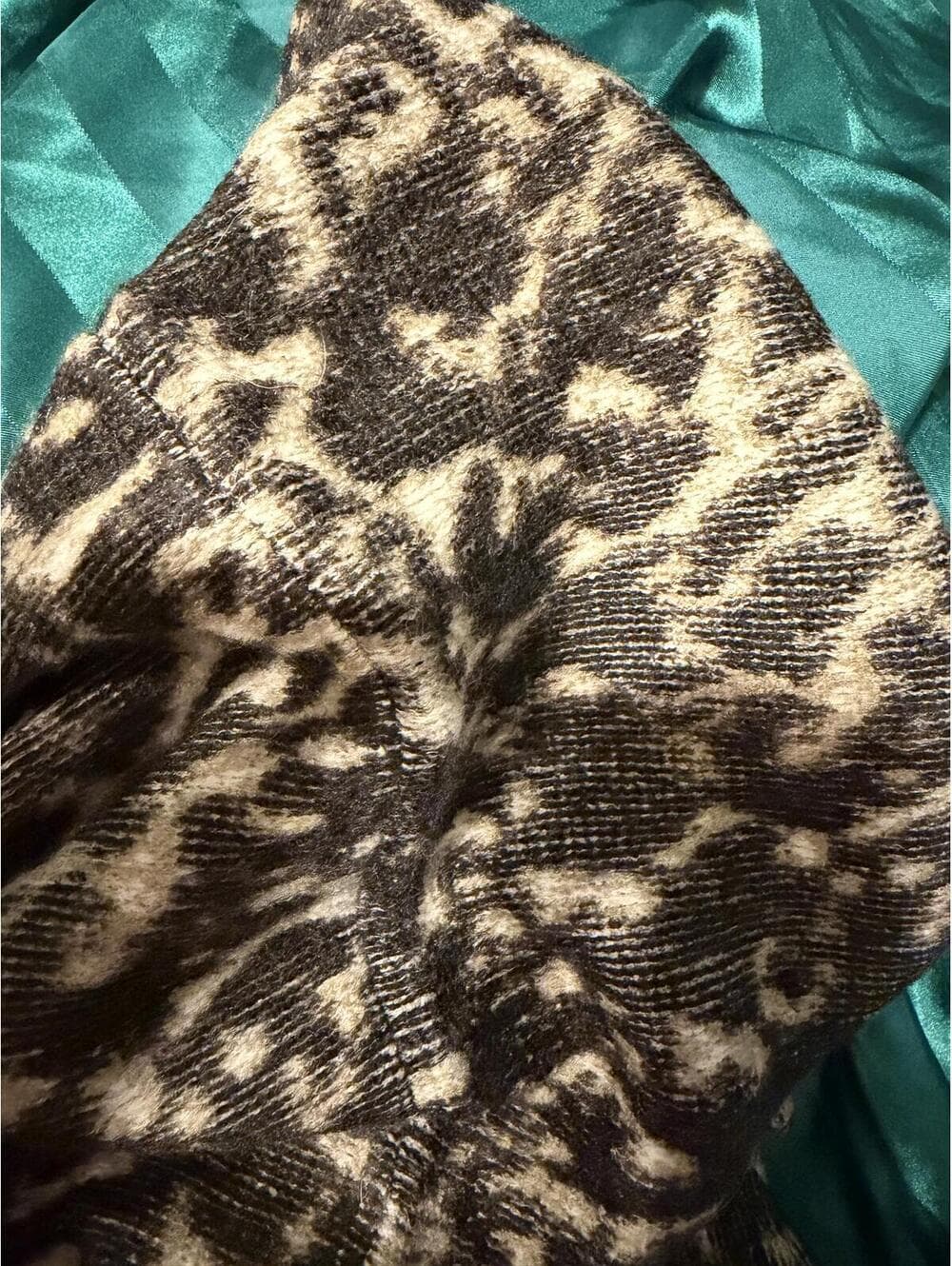 Michael Kors Cozy Brown Cream Animal Print Scarf - Thumbnail 4