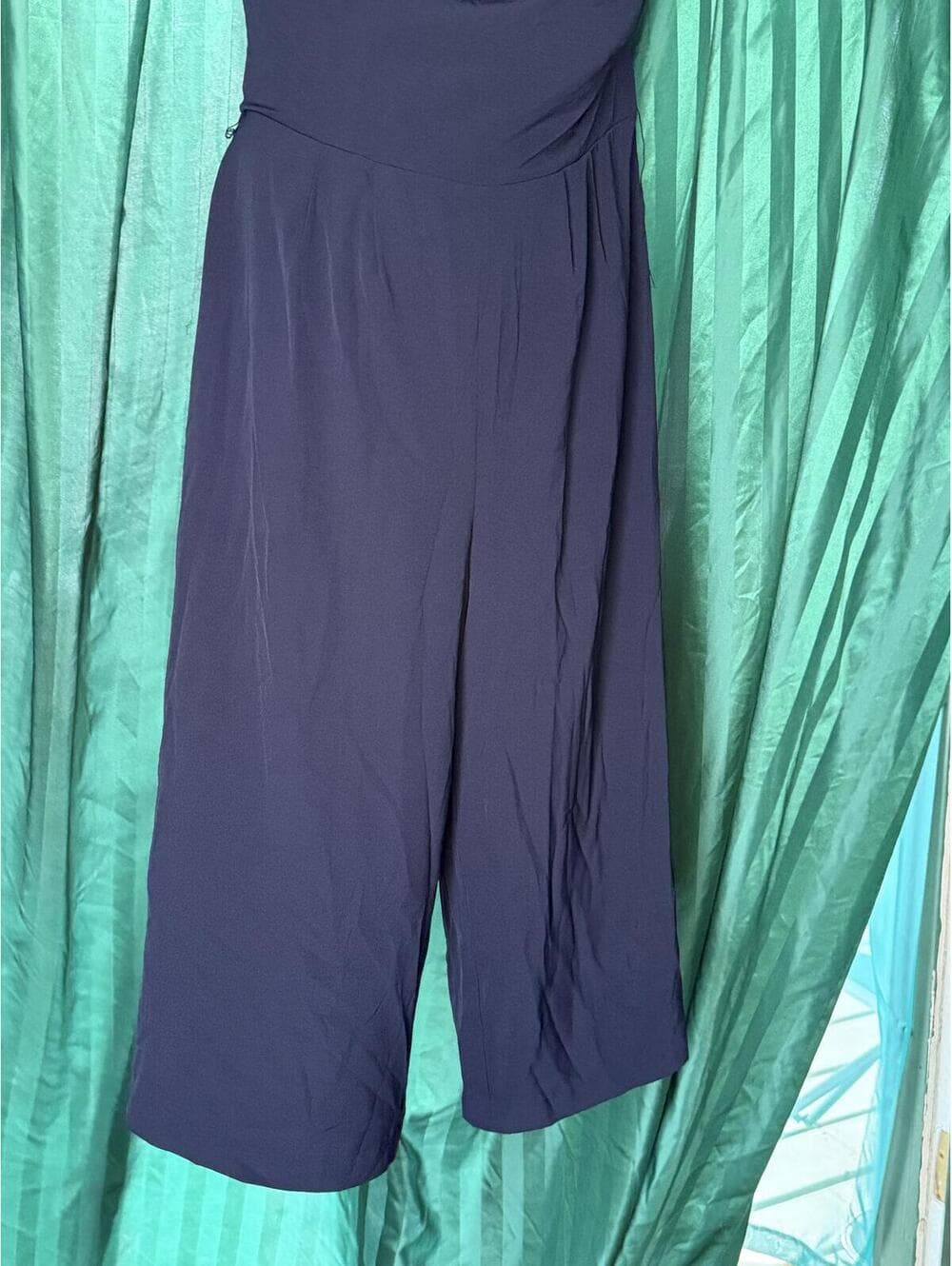 NWT New York & Company Navy Strapless Wide Leg Jumpsuit - Thumbnail 4