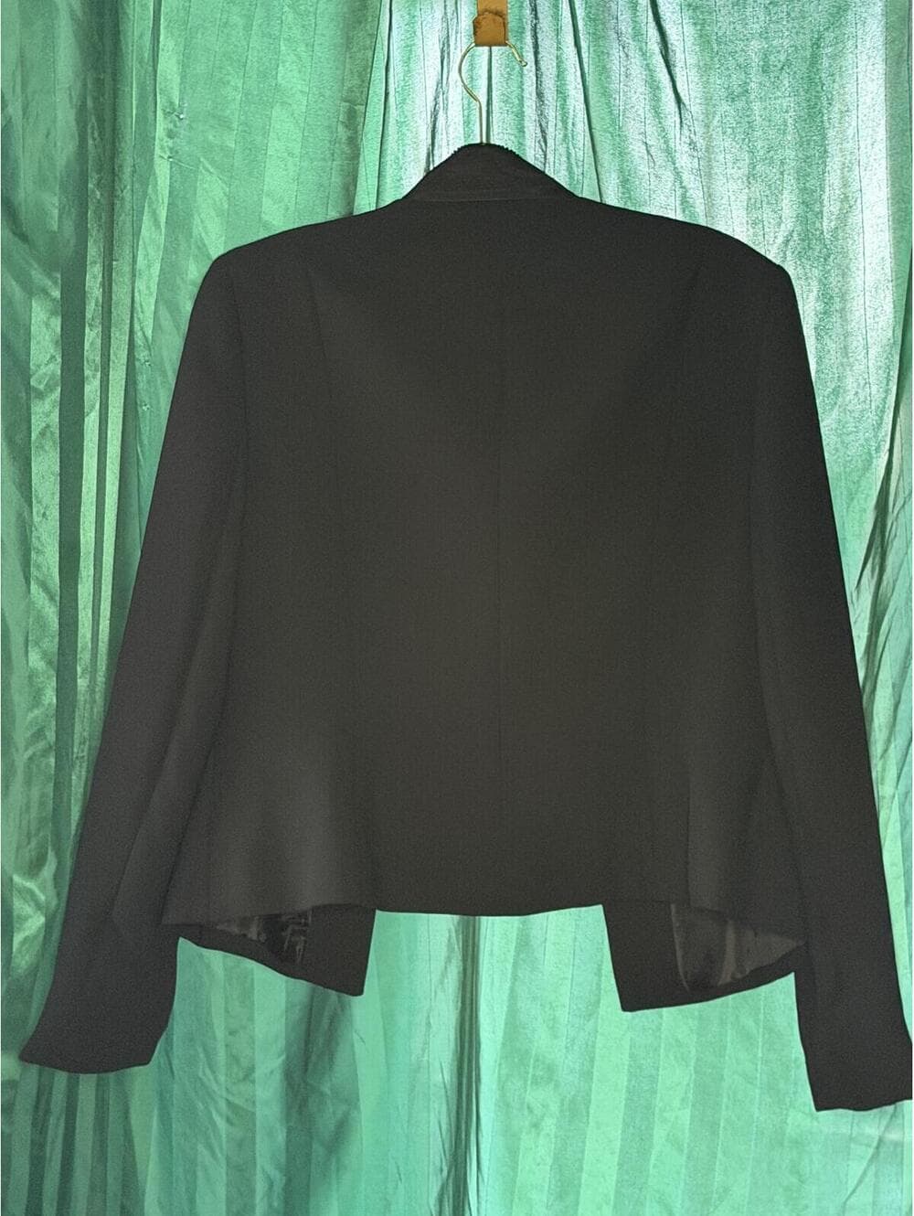 Evan Picone Tailored Black Dress Coat/Beaded Trim - Size 12 - Thumbnail 5