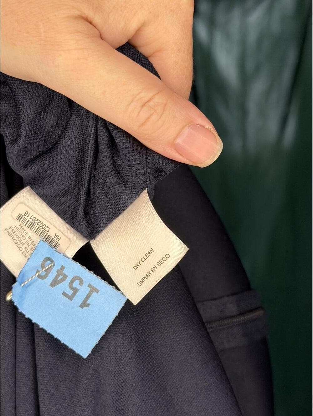 Evan Picone Black Label Navy Blue Dress - Thumbnail 6
