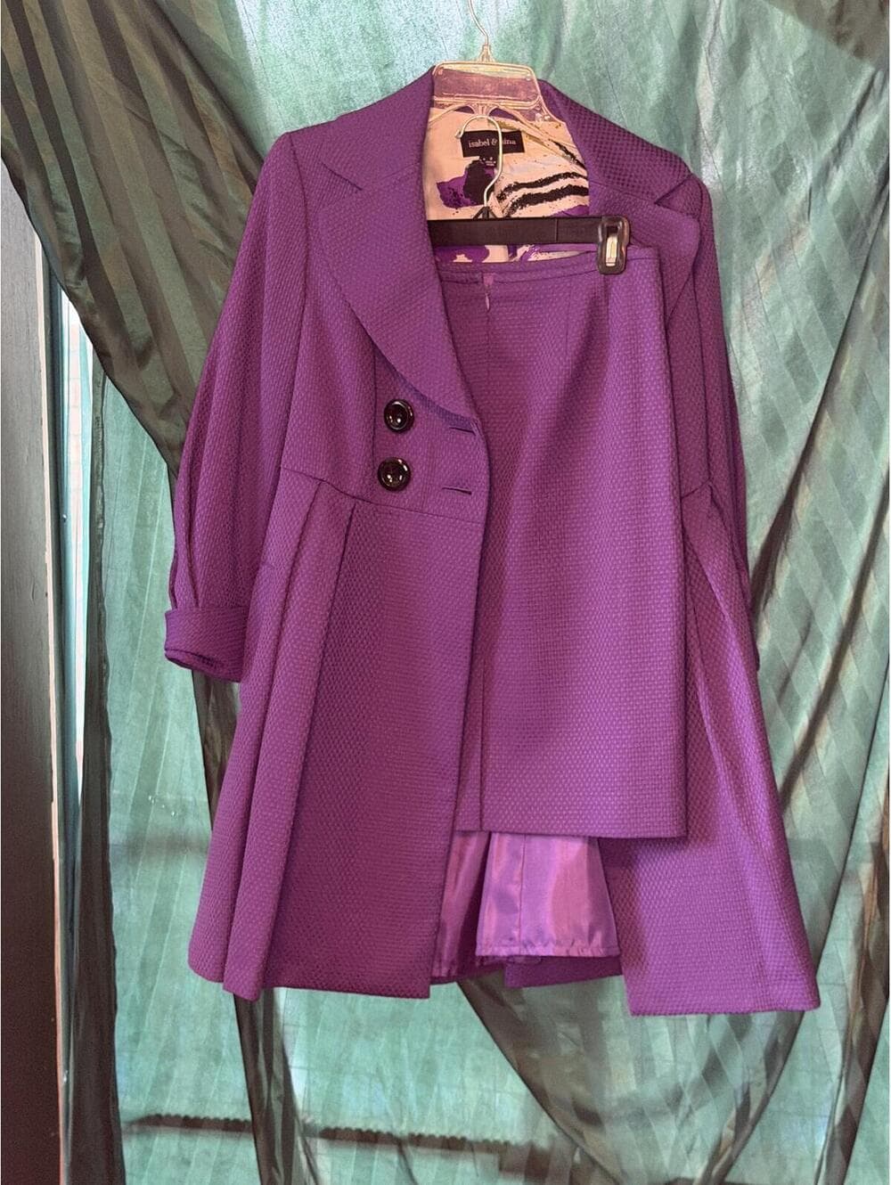 Isabel & Nina Deep Violet Skirt Suit (Size 6) - Thumbnail 4