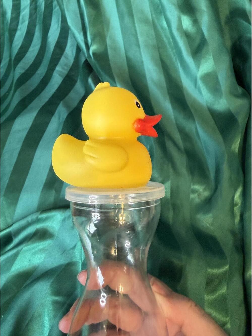 Novelty Duck Top Clear Plastic Bottle - Thumbnail 2