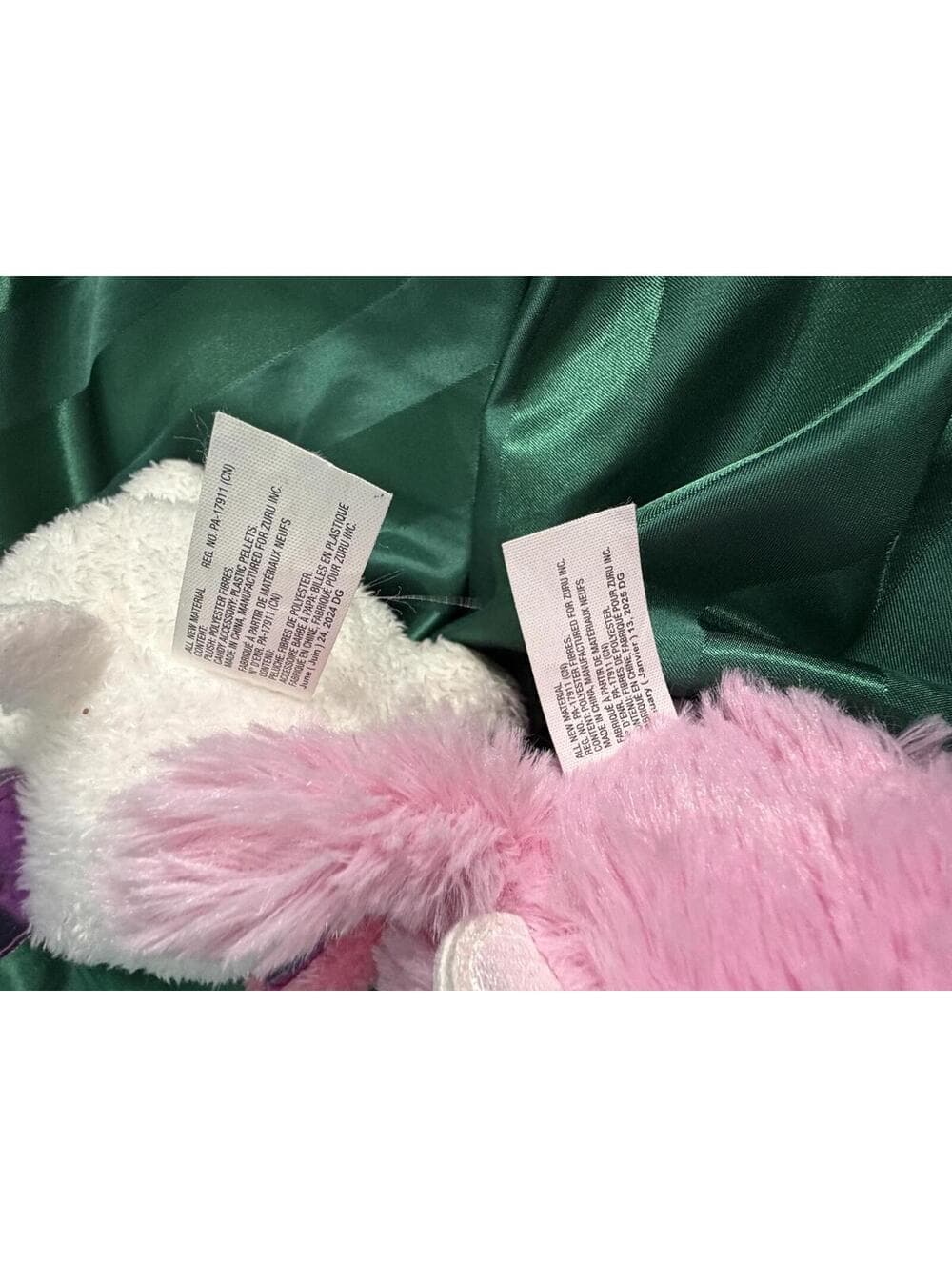 Plush Unicorn Pair - Pink & White Heart Belly - Thumbnail 2