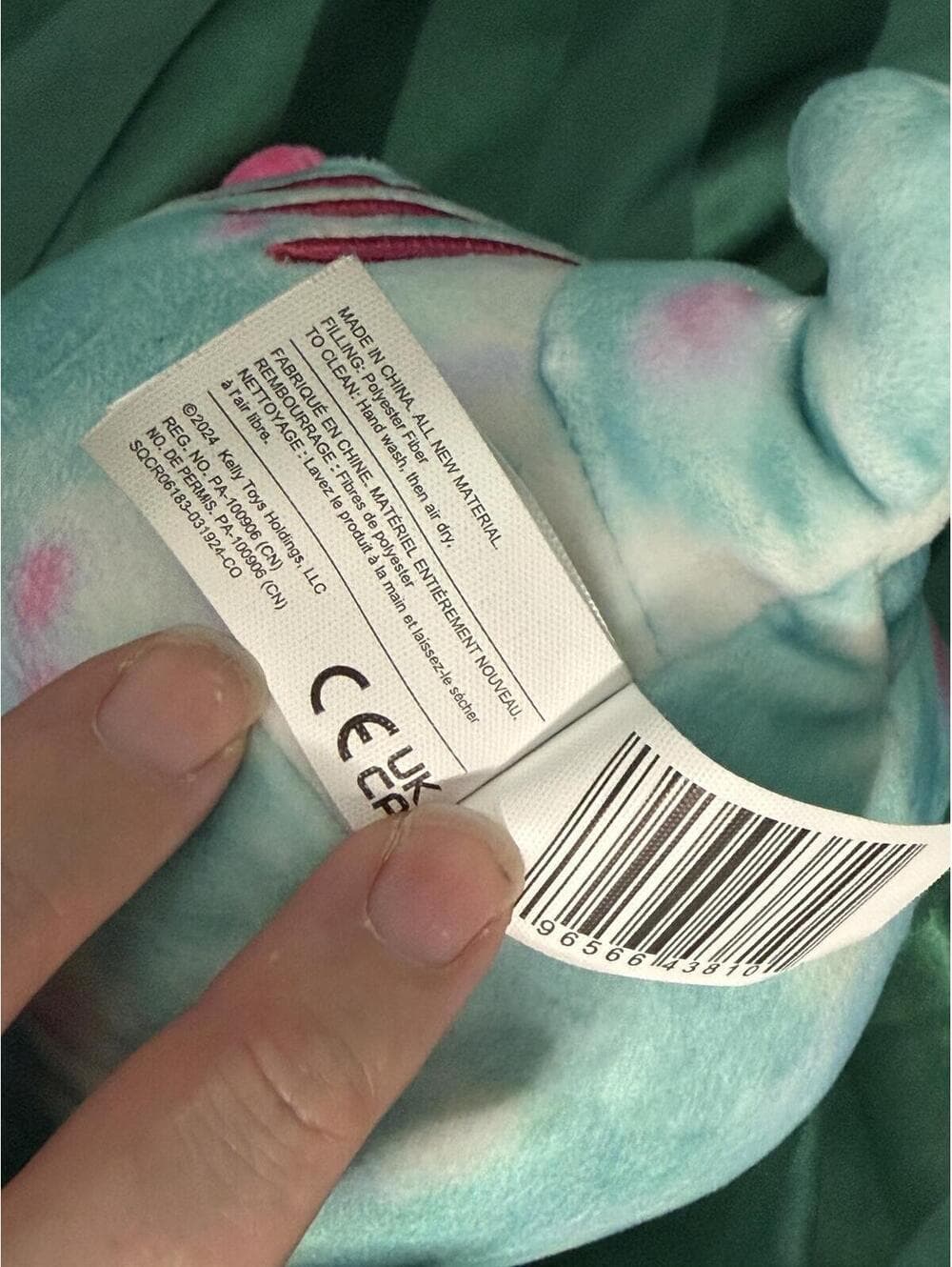Squishmallows Yasmina the Chameleon Blue & Pink Tie-Dye Plush Toy - Thumbnail 3