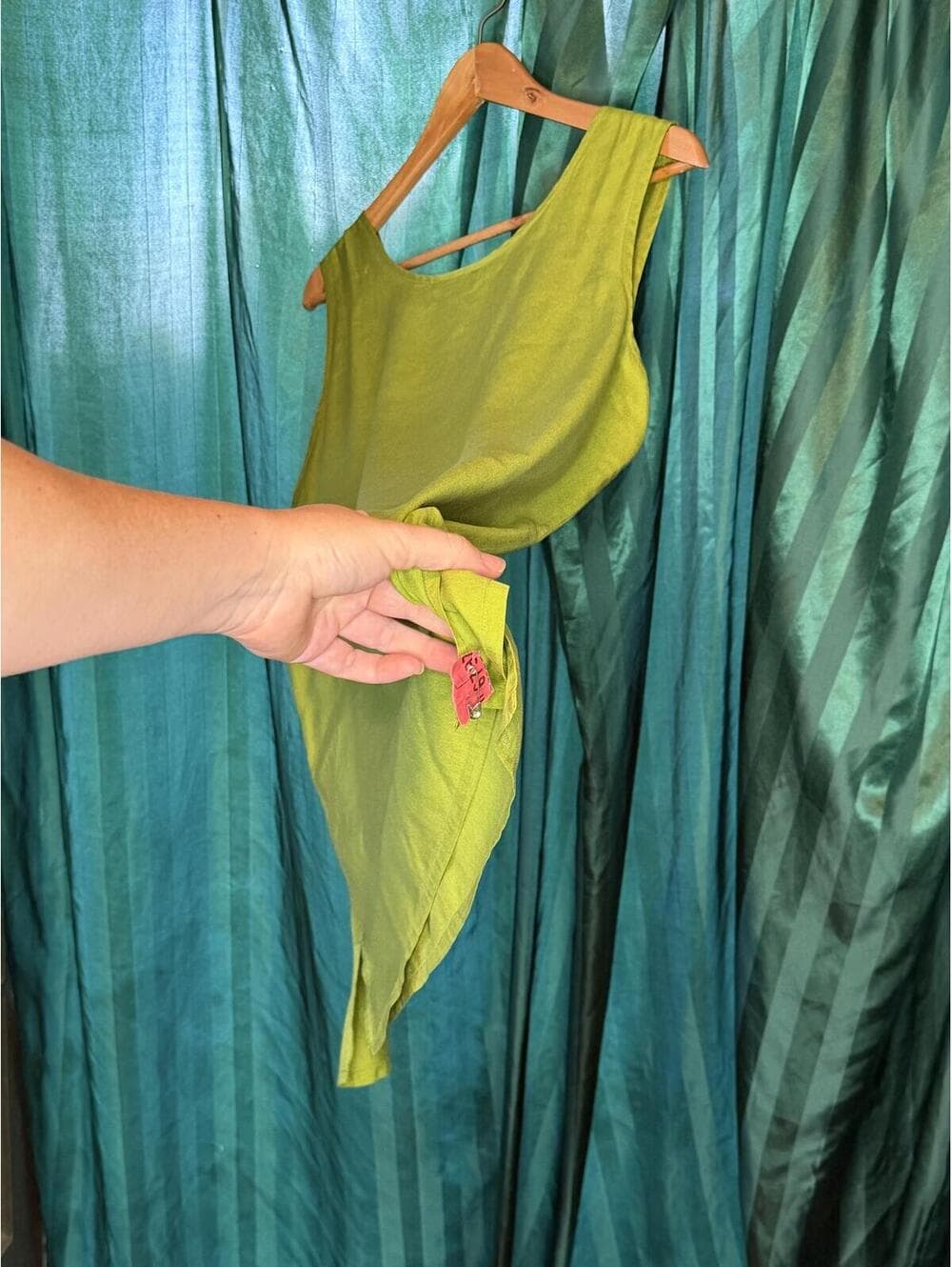 Avenue Lime Green Sleeveless Tank Top - Thumbnail 2