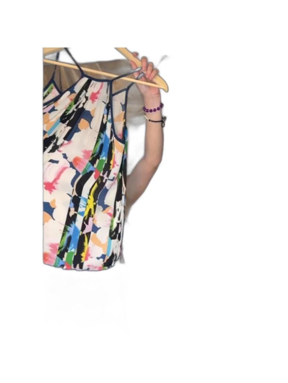Philosophy Sleeveless Halter Top Abstract Blouse Floral - Thumbnail 5