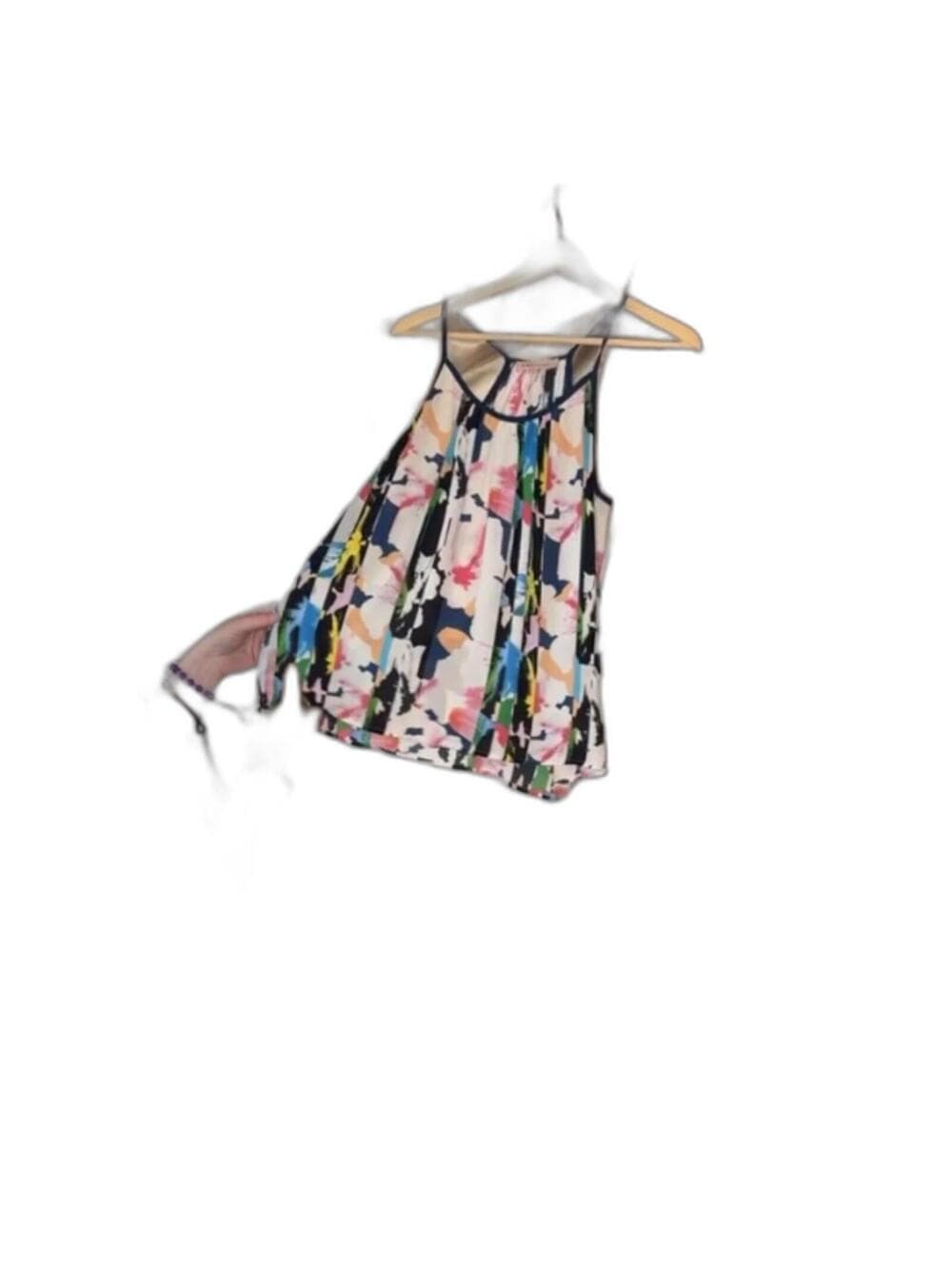 Philosophy Sleeveless Halter Top Abstract Blouse Floral - Thumbnail 6