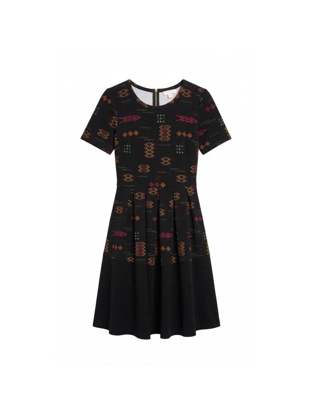 LuLaRoe Amelia Dress Geometric Tribal Print Pockets - Thumbnail 2