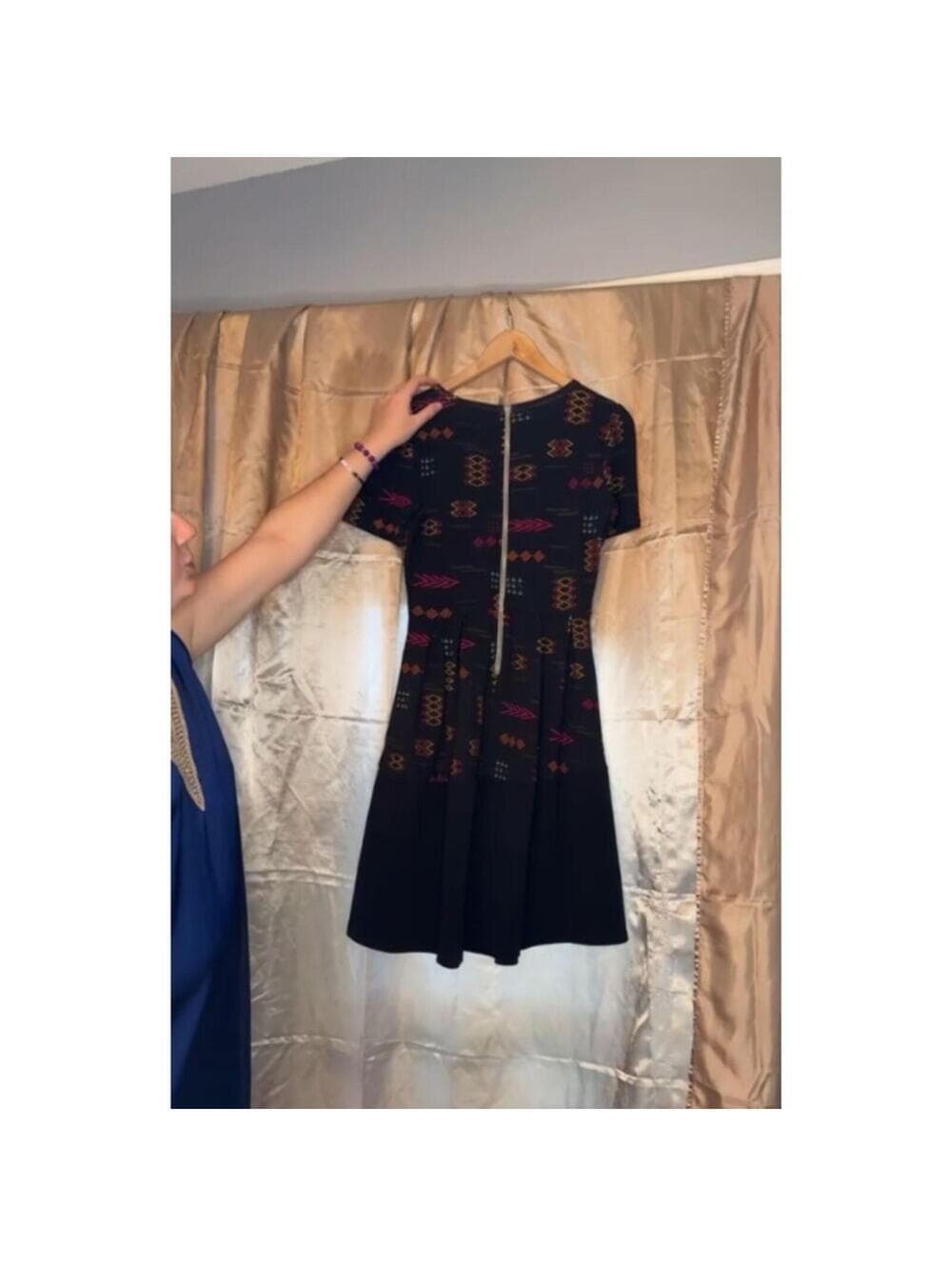 LuLaRoe Amelia Dress Geometric Tribal Print Pockets - Thumbnail 6