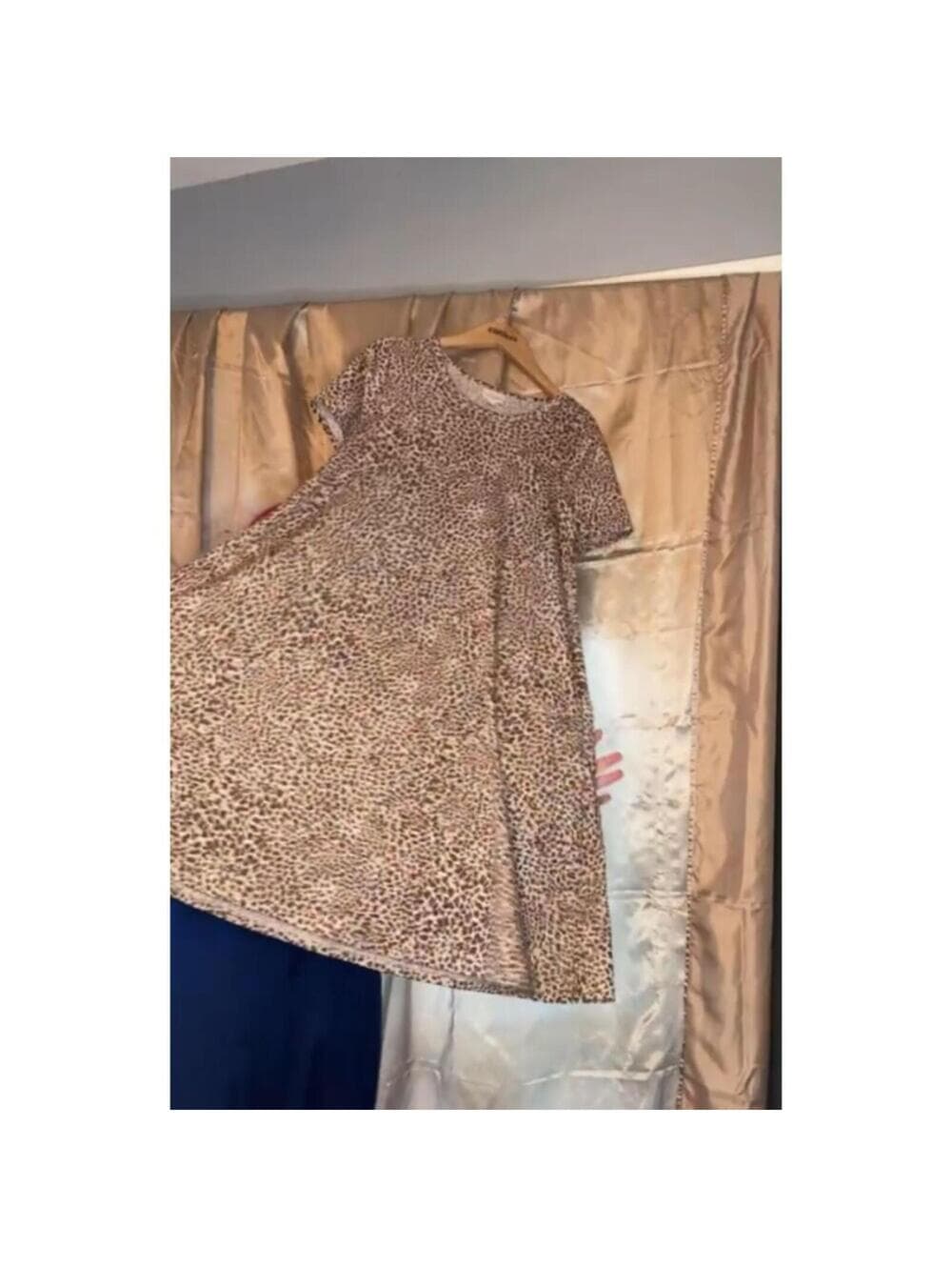 LuLaRoe Carly Dress Swing High Low A-Line Pockets Cheetah - Thumbnail 7
