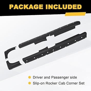Rocker Panel Cab Corner Fit for 2014-2018 Chevy Silverado Gmc Sierra Extended Cab Steel. - Thumbnail 3