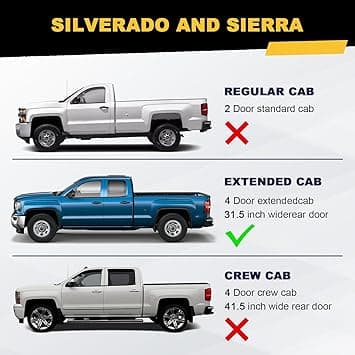 Rocker Panel Cab Corner Fit for 2014-2018 Chevy Silverado Gmc Sierra Extended Cab Steel. - Thumbnail 4