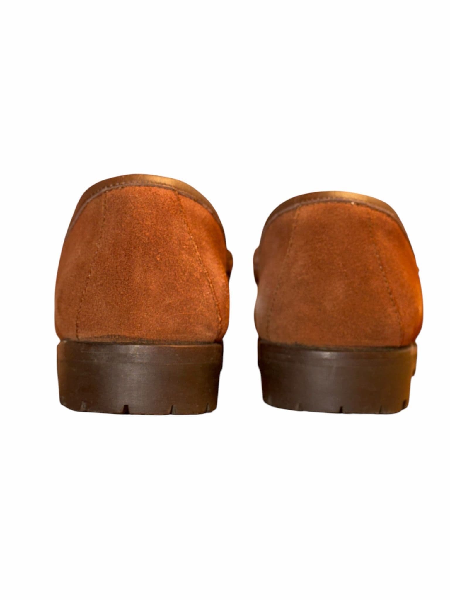 475. Gucci Horsebit Loafers sz 35 Brown Suede Leather Slip On Shoes Made in Italy - Thumbnail 3