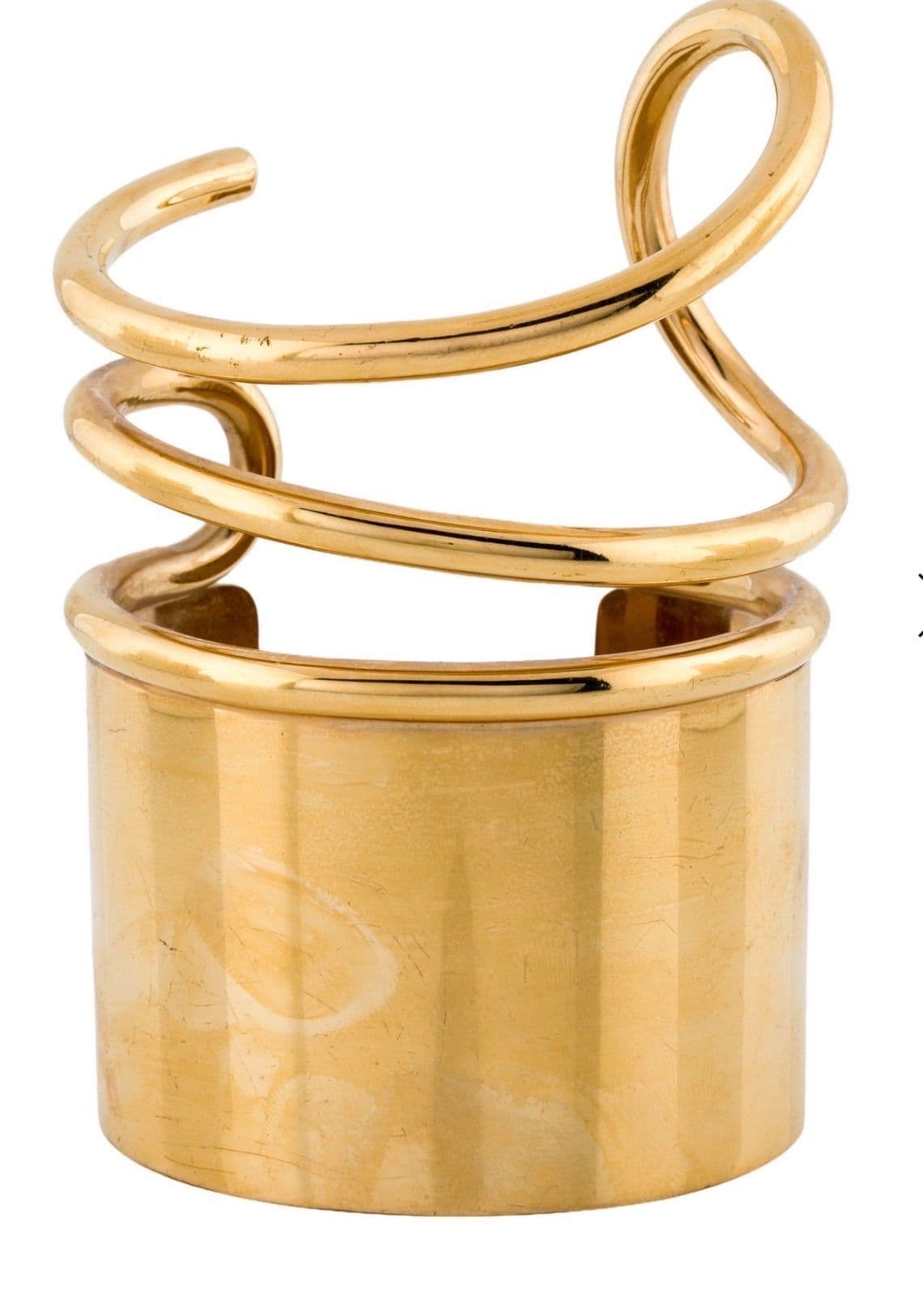 010. Balenciaga Gold Coil Etsp Cuff