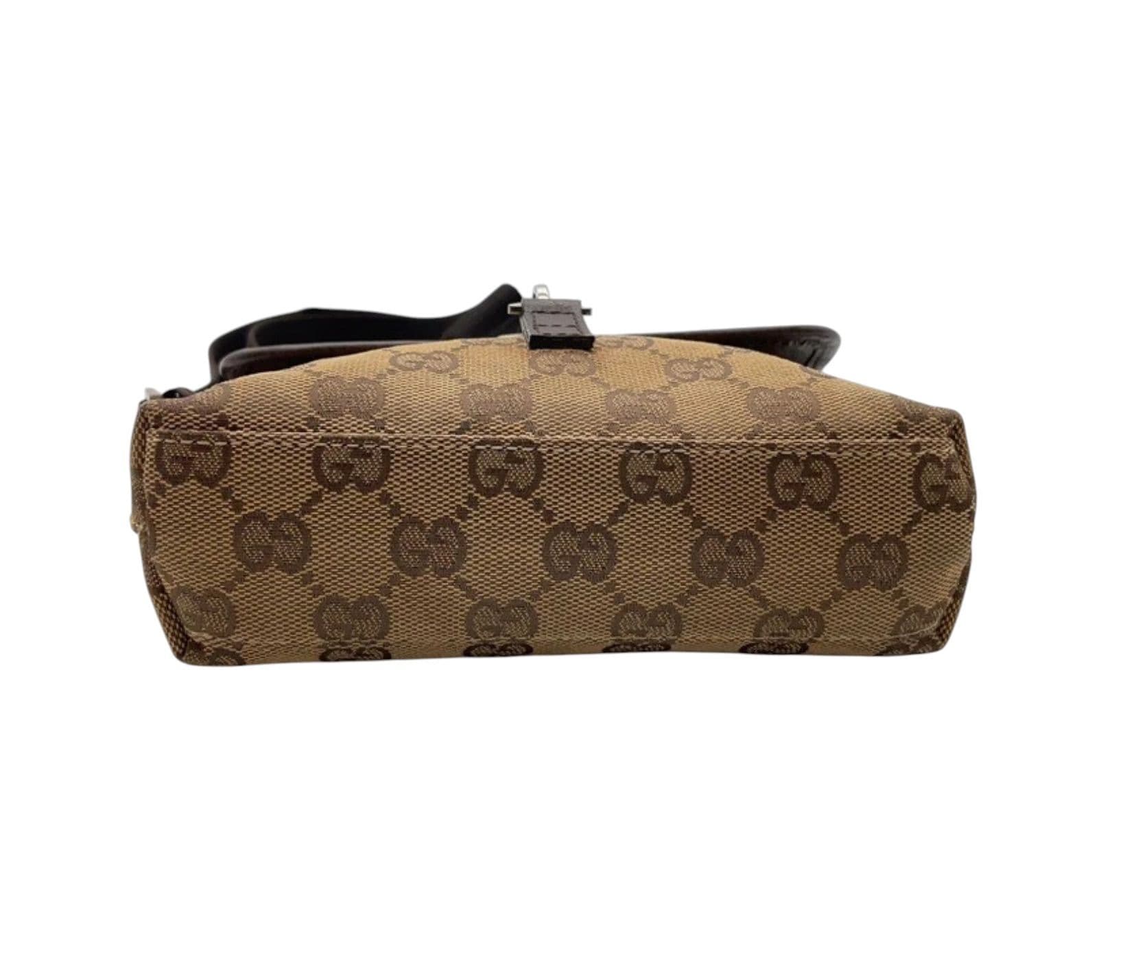 471. GUCCI GG Monogram Flight Belt Bag Dark Brown - Thumbnail 6