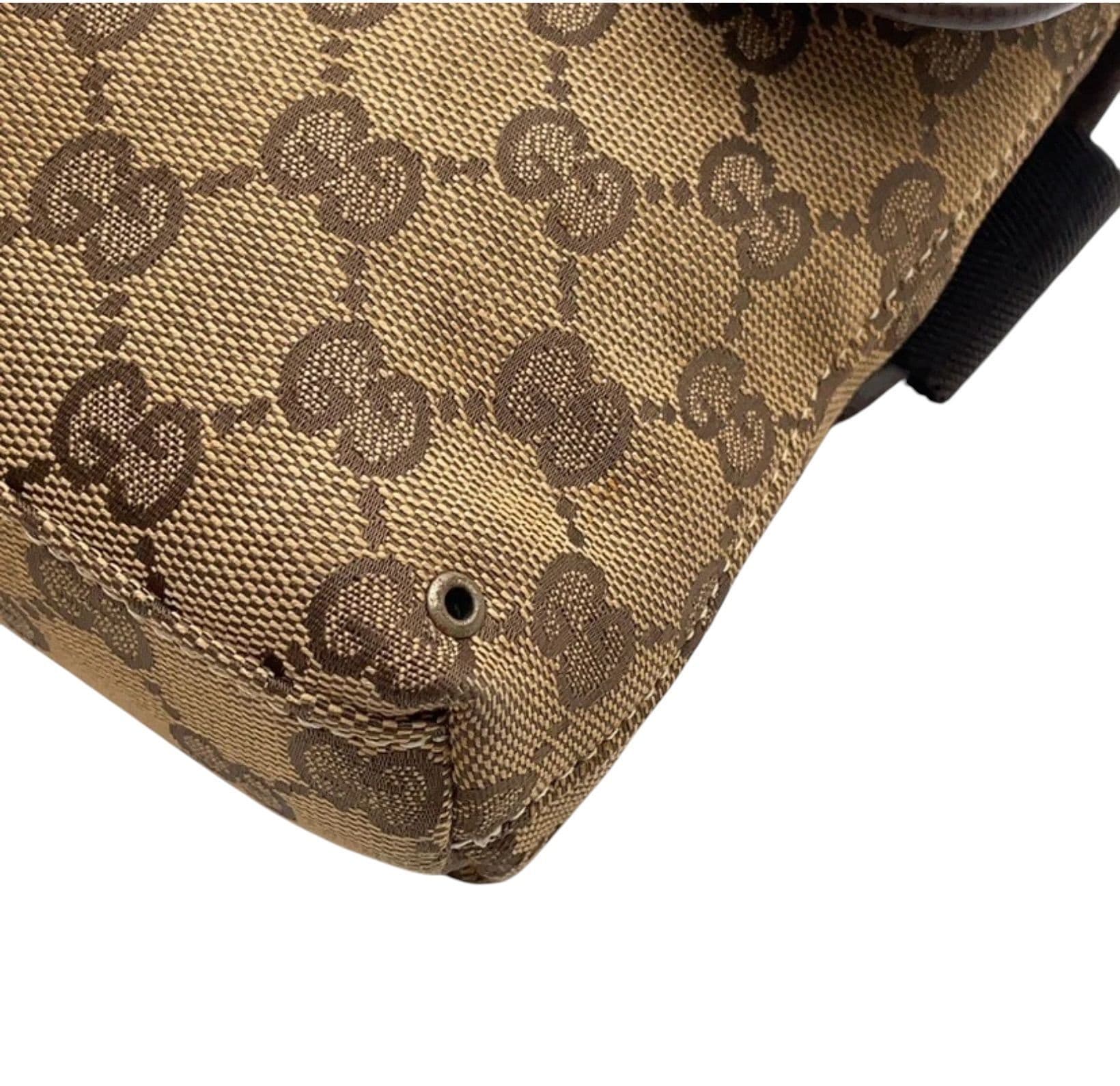 471. GUCCI GG Monogram Flight Belt Bag Dark Brown - Thumbnail 3