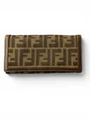 Fendi Zucca Beanie Brown Canvas Long Wallet - Thumbnail 2