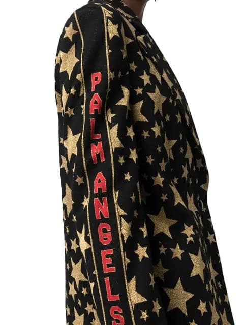 Palm Angels Star Print Blazer with Logo Sleeves - Thumbnail 3