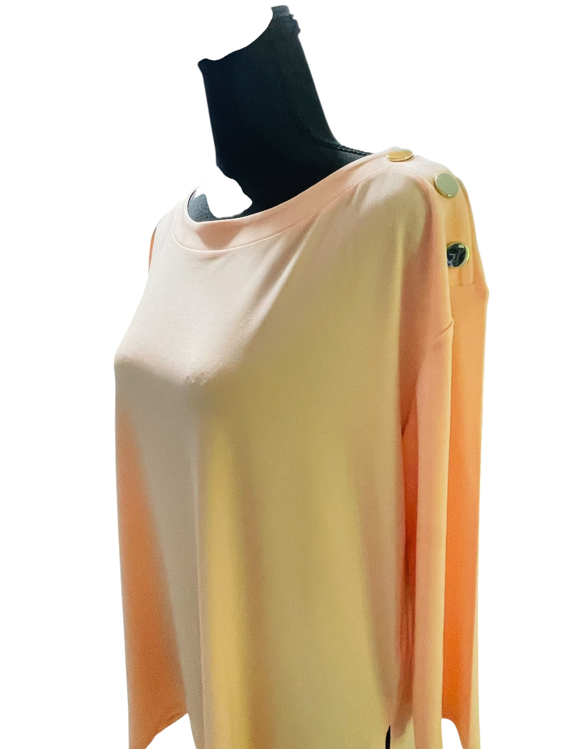 JM Collection Women’s Boat Neck 3/4 Sleeve Tunic Top - Thumbnail 4