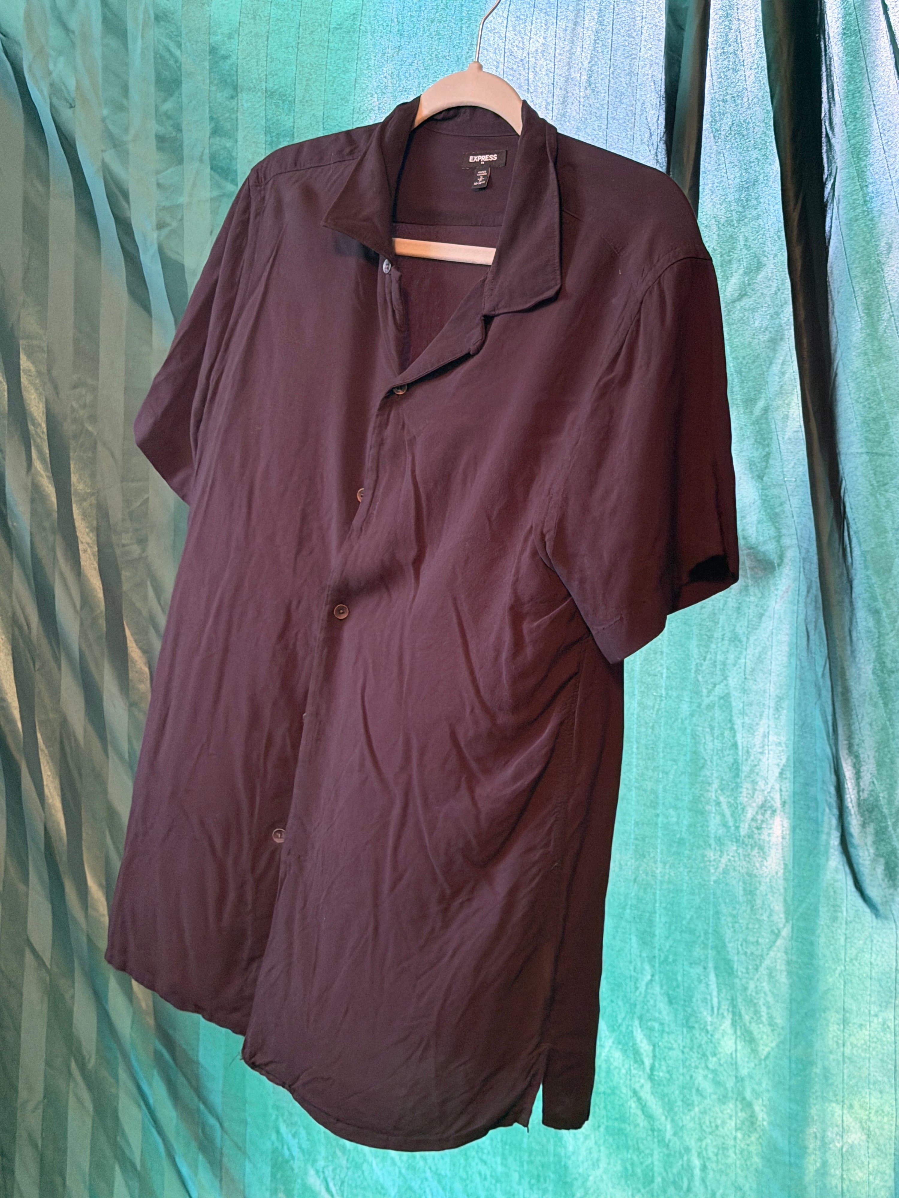 Express Men's Short Sleeve Button-Up Shirt Size S