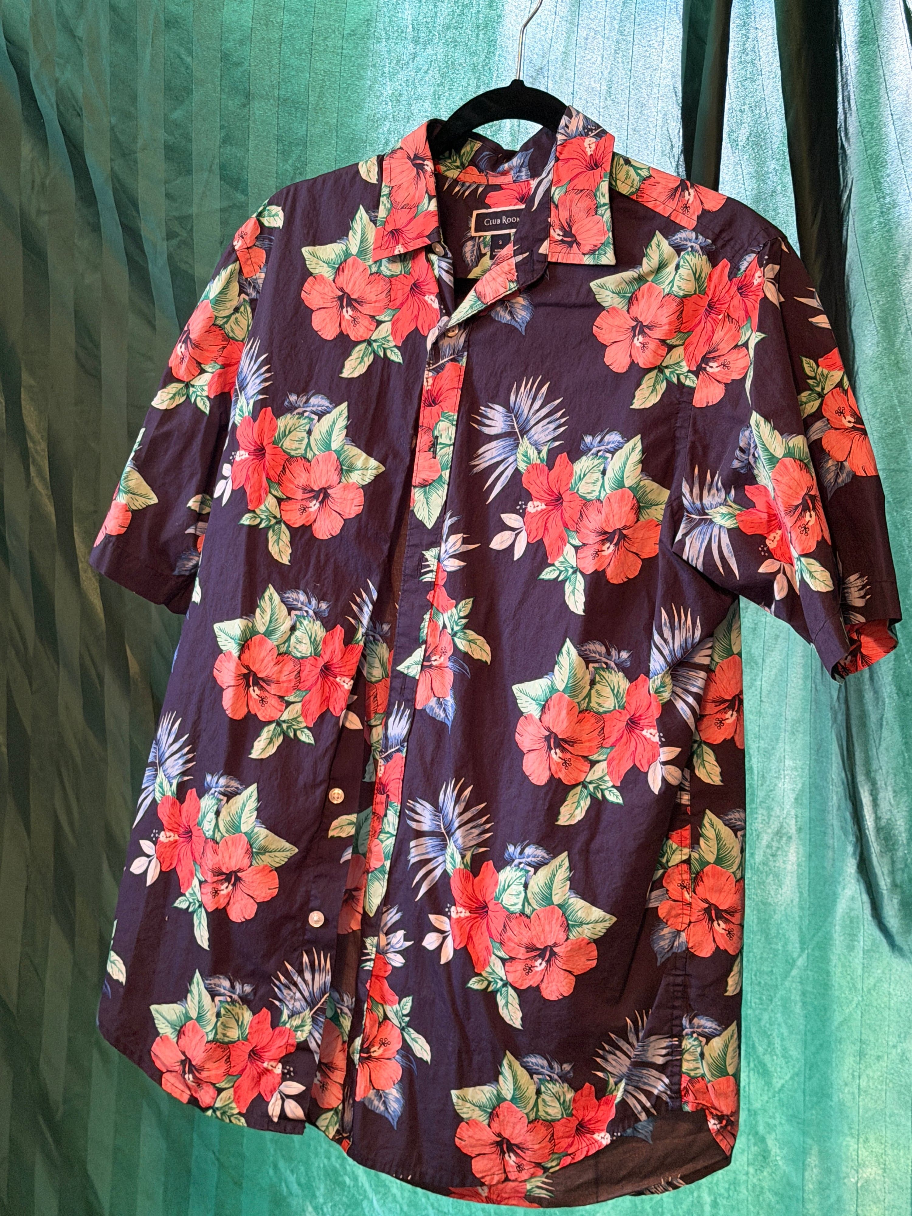 Club Room Men's Hawaiian Floral Shirt