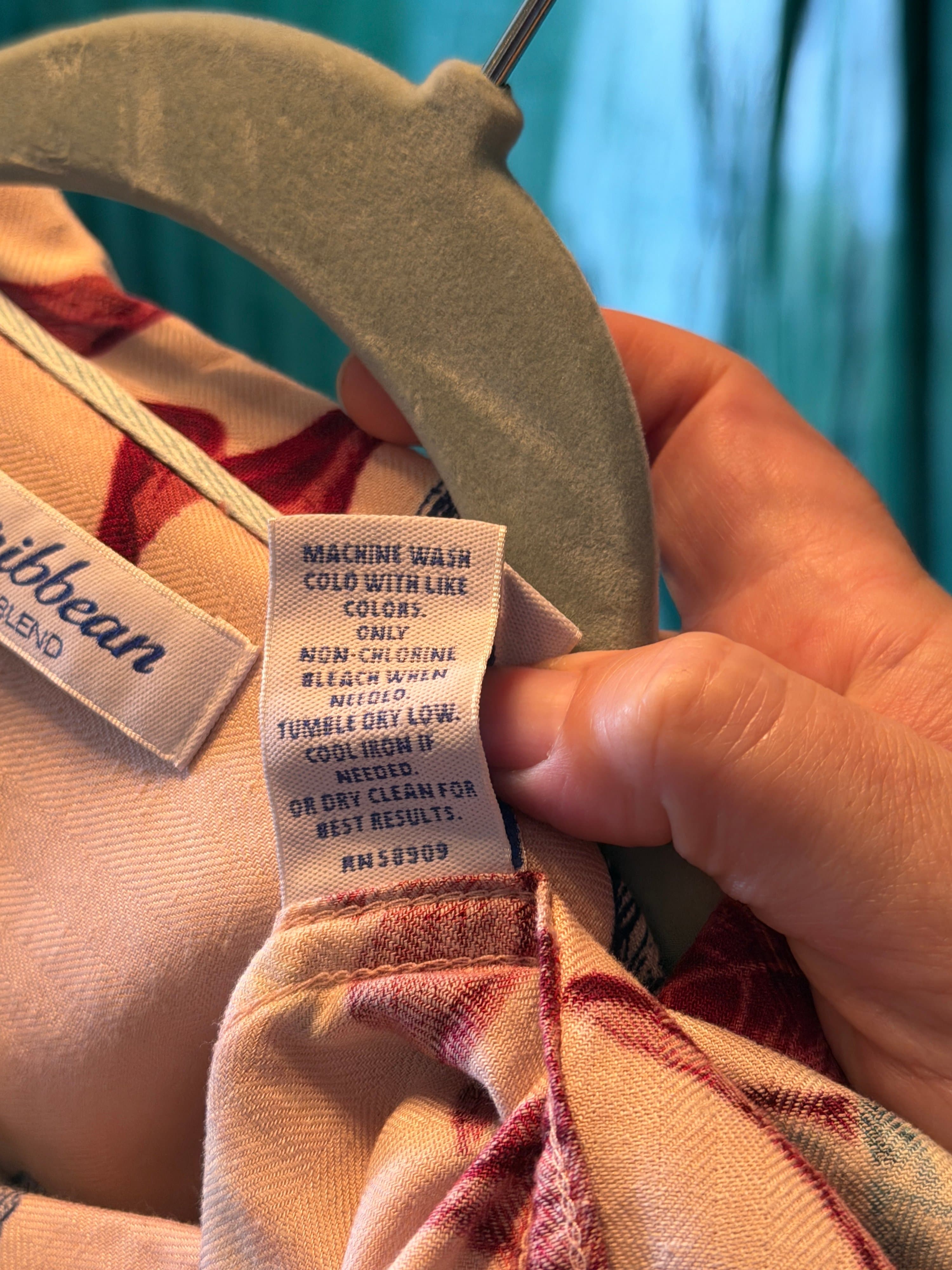 Caribbean Silk Blend Hawaiian Shirt Large - Thumbnail 5