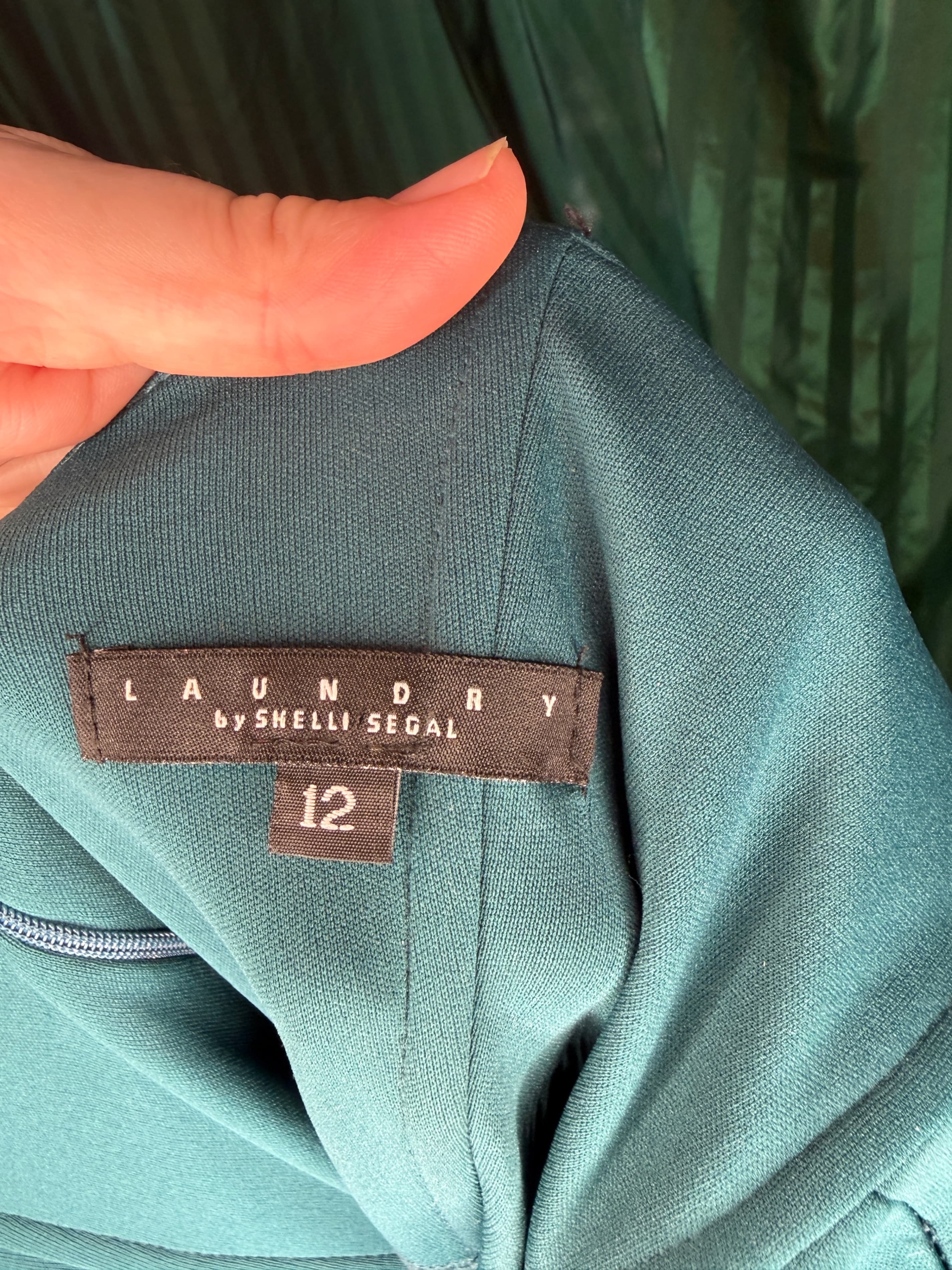 Laundry by Shelli Segal Teal Evening Gown Size 12 - Thumbnail 4
