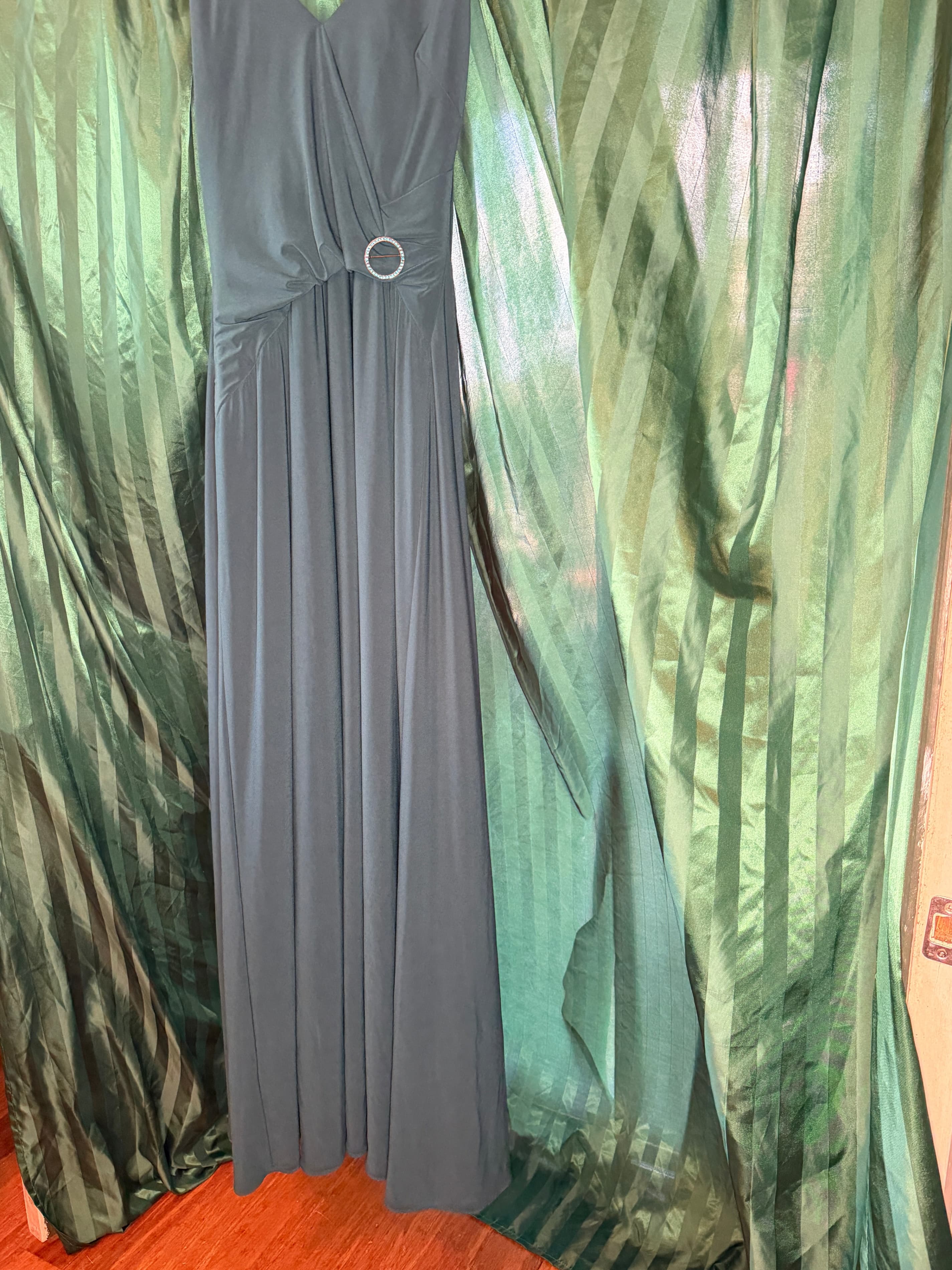 Laundry by Shelli Segal Teal Evening Gown Size 12 - Thumbnail 2