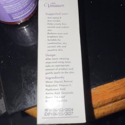 Venature Bakuchiol + Retinol Serum Anti-Wrinkle Face Rejuvenation 30 ml - Thumbnail 3